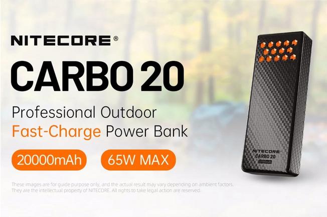 Afbeelding voor Nitecore CARBO 20 Powerbank, 20.000 mAh, blauw