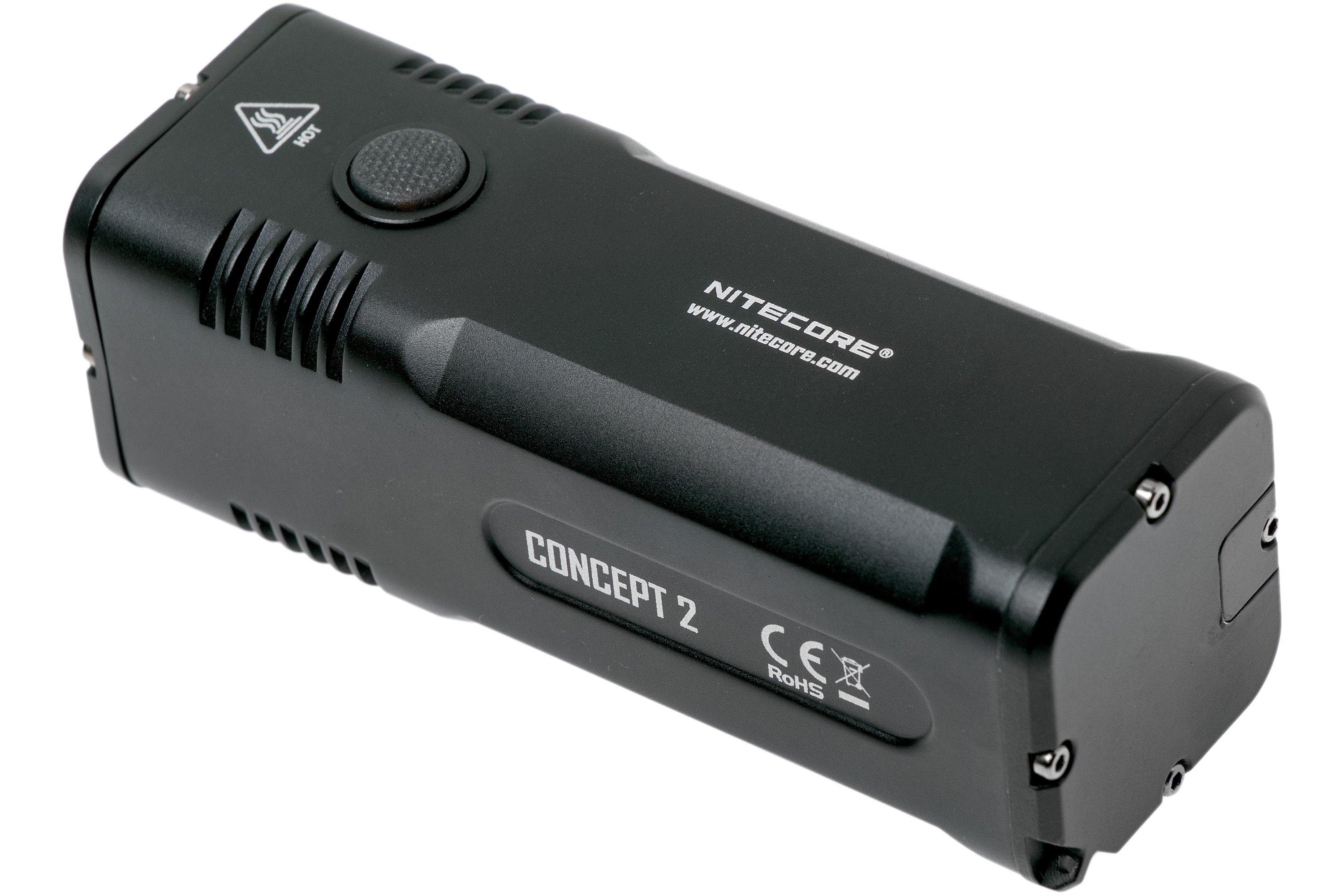 concept 2 6500 lumen super bright compact rechargeable flashlight Nitecore Lumens C Rechargeable Powered by two 4000mAh batteries NITECORE EDC29 6500 Lumens Flat