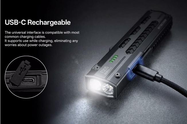 Afbeelding voor Nitecore EDC15 Dual Light Sources Ultra Slim zaklamp, 1200 lumen