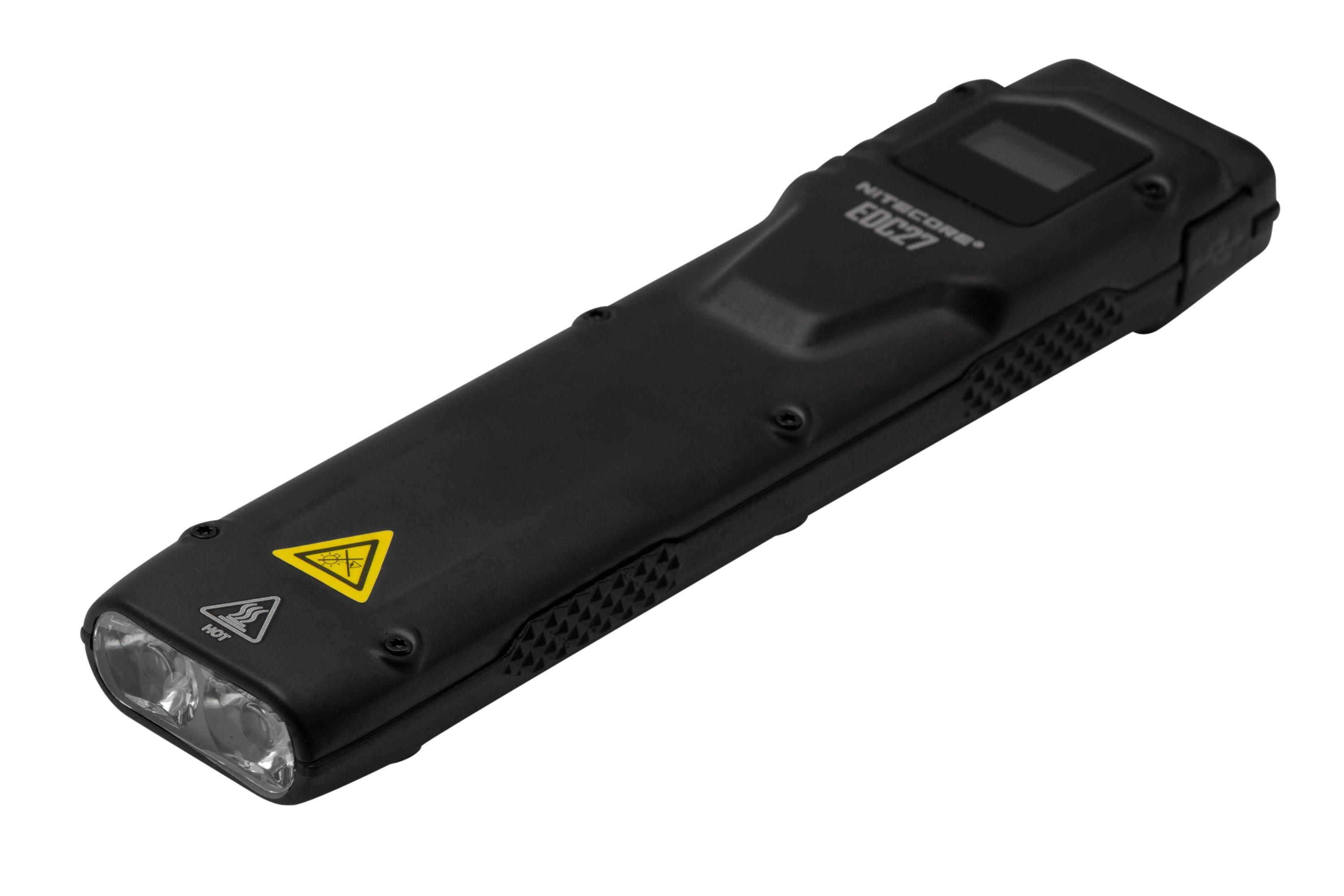  Nitecore EDC27 3000 Lumen Flat EDC Flashlight, USB-C  Rechargeable High Performance Slim Compact Pocket Light with Digital  Display and LumenTac Case : Sports & Outdoors