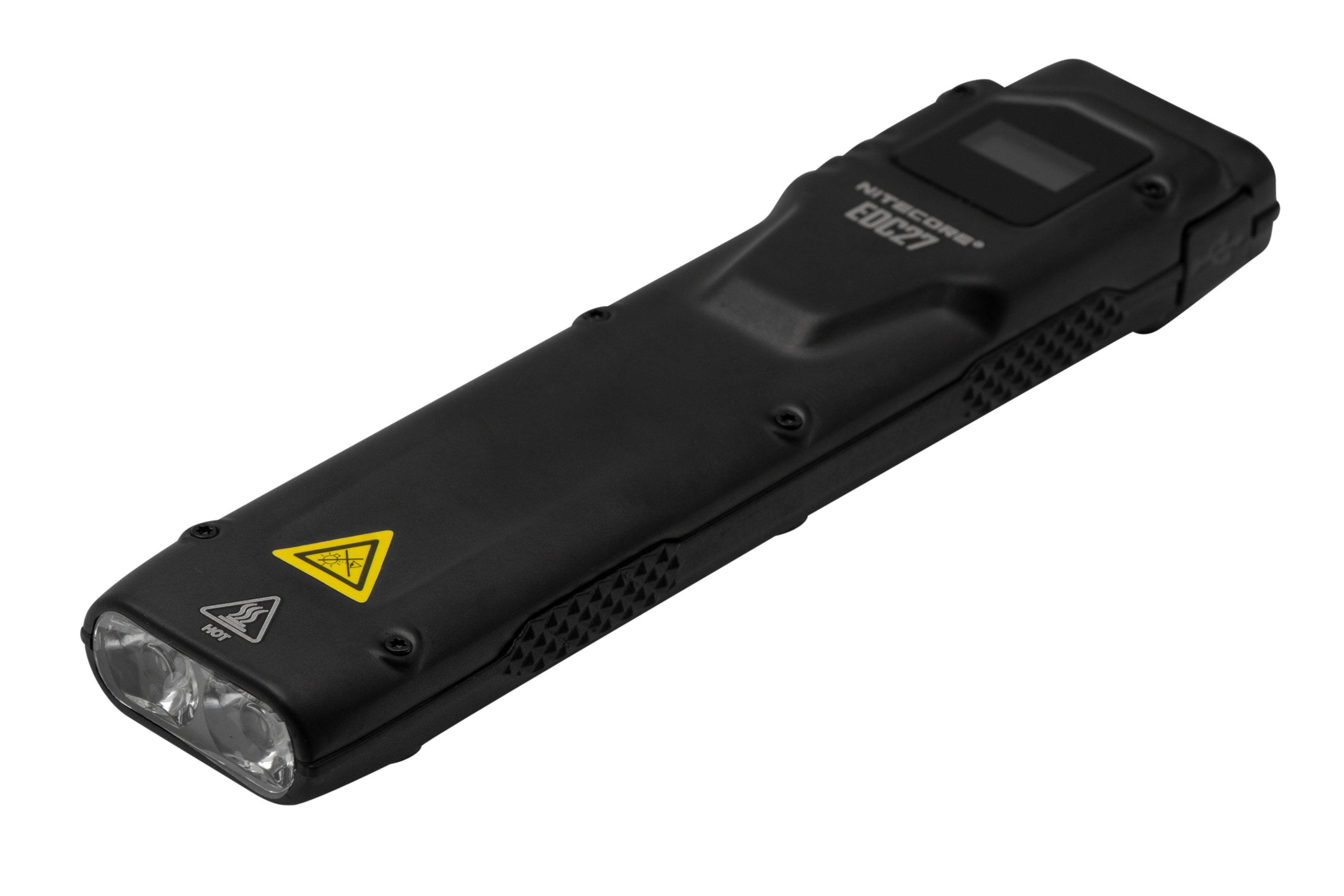 Nitecore EDC27 Every Day Carry Rechargeable Flashlight - 3000 Lumens  w/Eco-Sensa USB-C Charging Cable