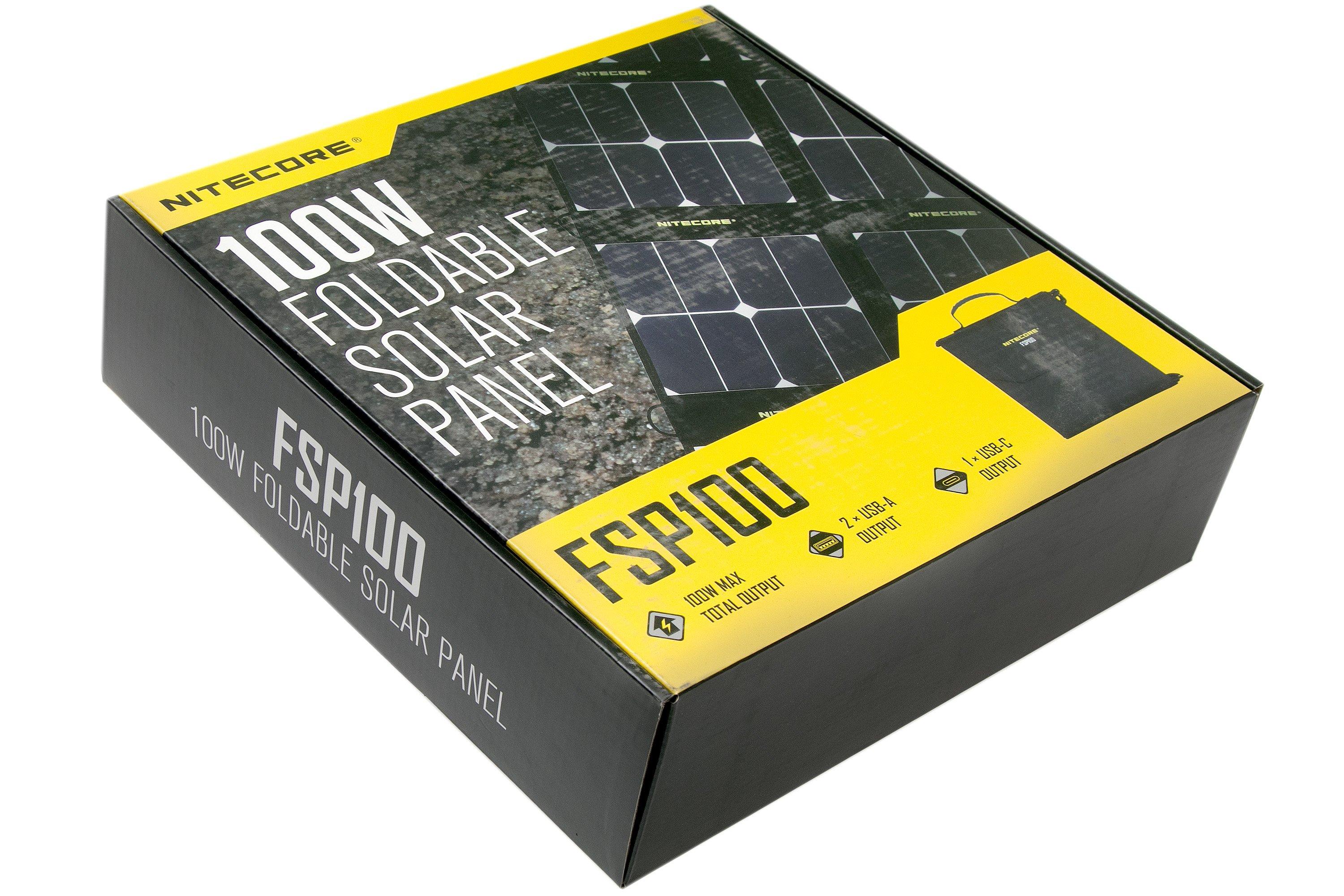 Nitecore FSP100 100W Panneau solaire pliant, Powerbank, station d