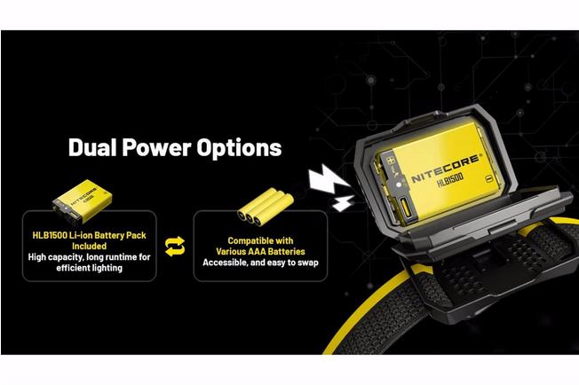 Afbeelding voor Nitecore HA25 UHE Multiple Color Temperatures, oplaadbare hoofdlamp, 800 lumen