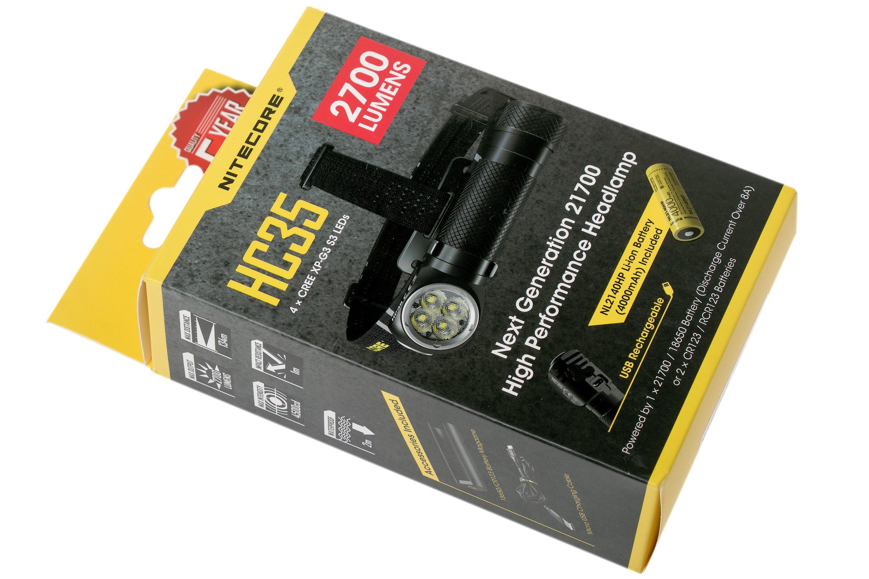 NiteCore HC35 head torch, 2700 lumens | Advantageously shopping at