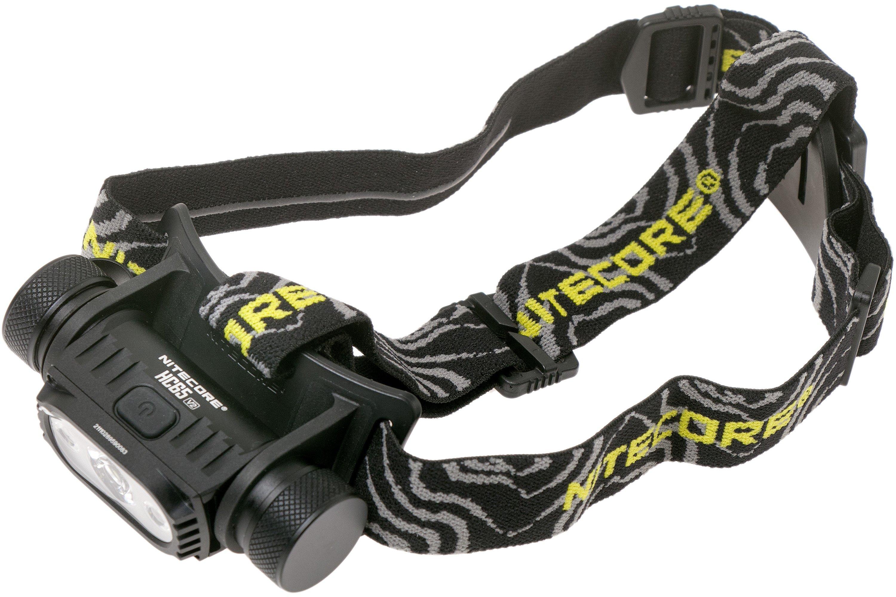 Nitecore HC65 V2 - Frontale Ricaricabile 1750 Lumen, Con LED Luminus SST-40, Luce Bianca/Rossa/Aux, Impermeabile, Per Outdoor E Lavoro
