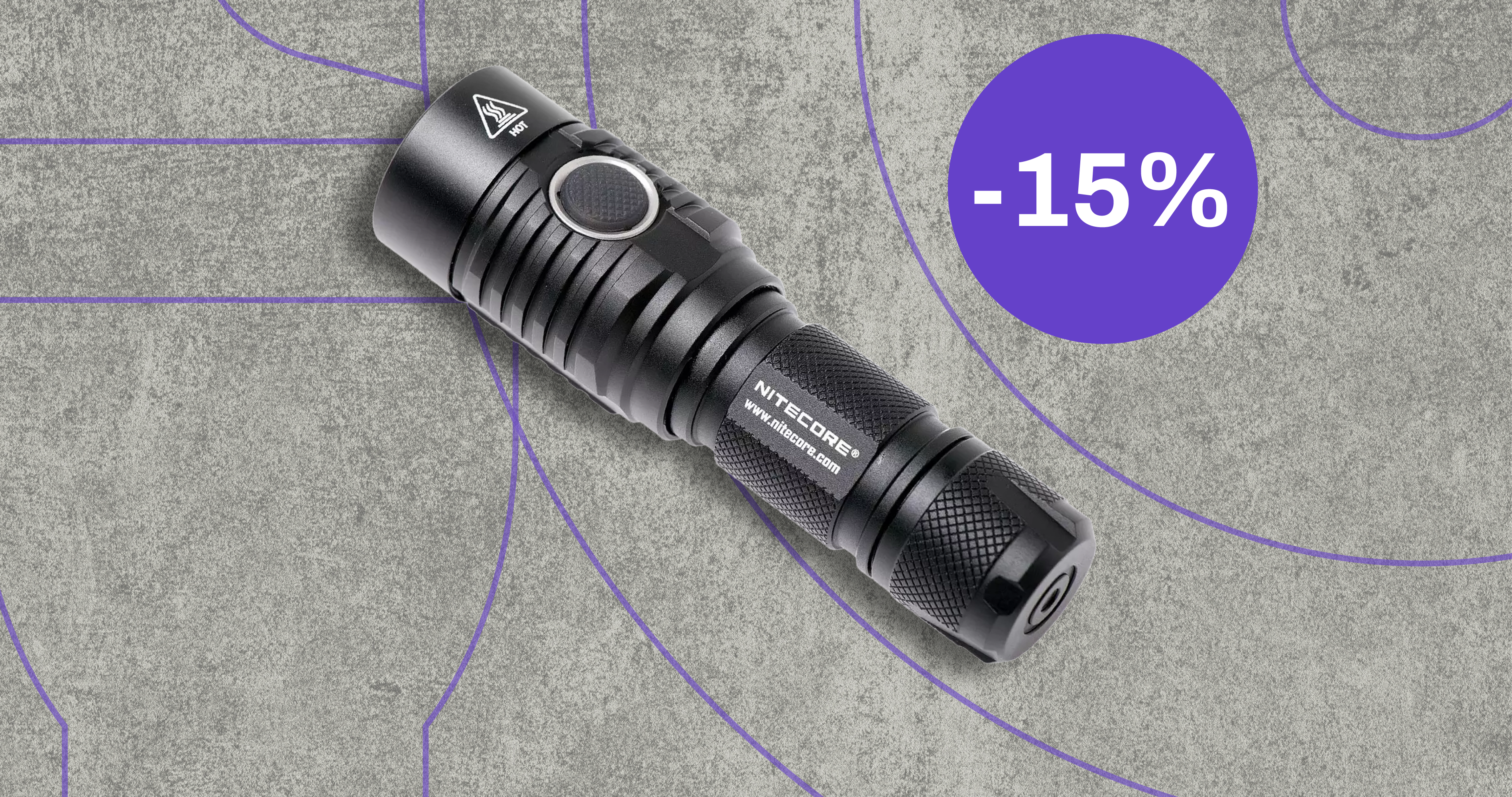 Nitecore torch with discount label