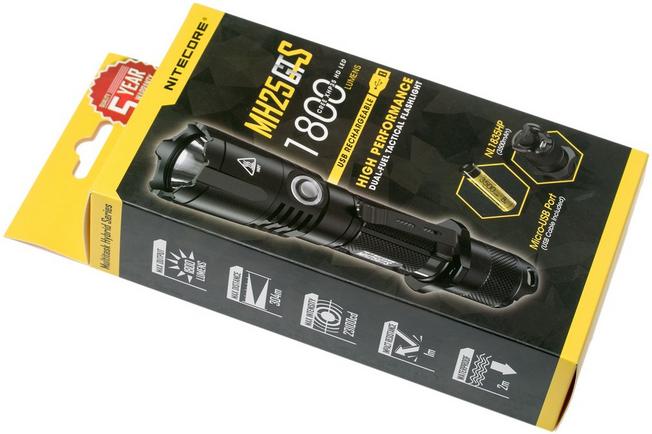 Linterna LED Nitecore 1800 lúmenes Recargable USB MH25GTS