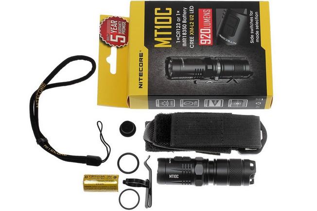 Nitecore MT10C 920 Lumen Multitask Tactical Flashlight with Red Light,  LumenTac Organizer