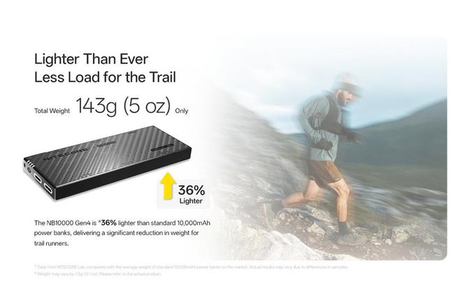 Imagen para Nitecore NB10000 Gen4 Ultra Lightweight Powerbank, batería externa, 10 000 mAh