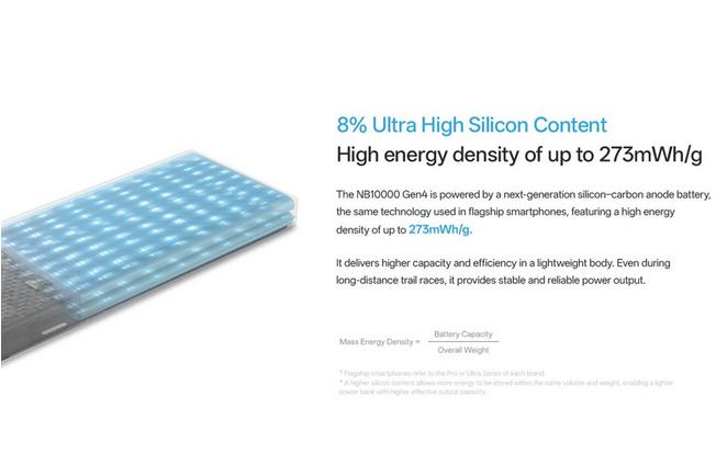 Imagen para Nitecore NB10000 Gen4 Ultra Lightweight Powerbank, batería externa, 10 000 mAh