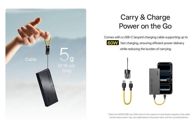 Imagen para Nitecore NB10000 Gen4 Ultra Lightweight Powerbank, batería externa, 10 000 mAh