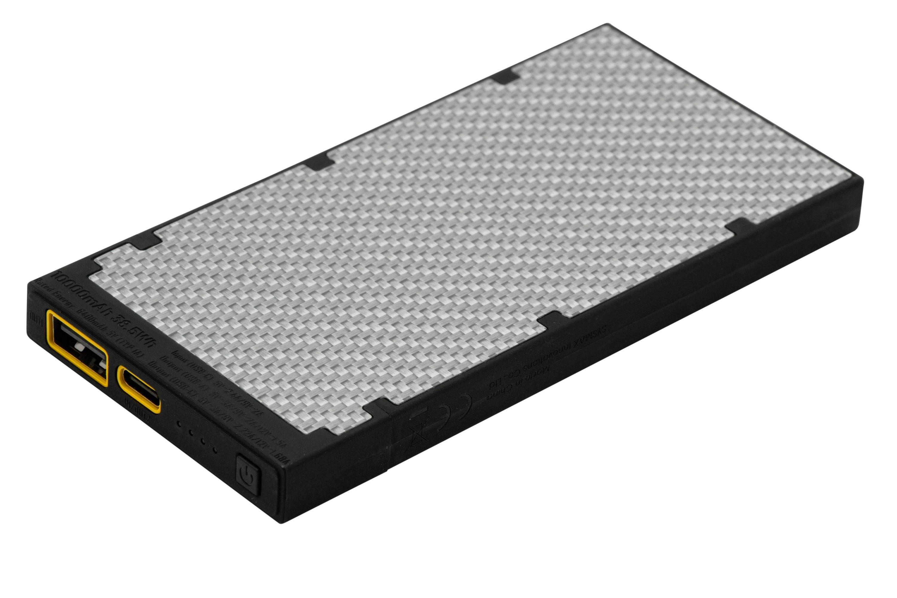 Nitecore NB10000 – Power Bank 10000 MAh Ultra-leggero In Carbonio, Con USB-C E USB-A, Omologato Per Aereo