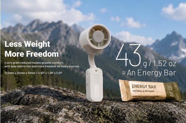 Image pour Nitecore NCF20 Lightweight Outdoor Clip-on Fan, Cloud White, ventilateur