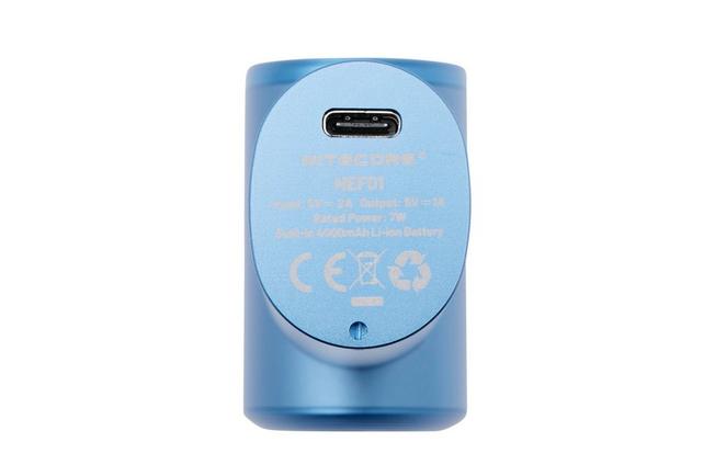 Image for Nitecore NEF01 Mini High-Speed Handheld Fan, Cobalt Blue, fan