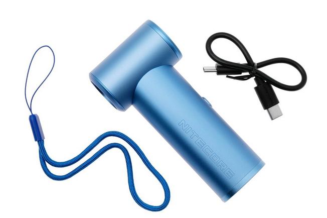 Image for Nitecore NEF01 Mini High-Speed Handheld Fan, Cobalt Blue, fan