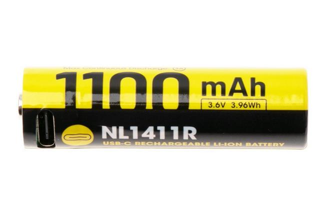Afbeelding voor Nitecore NL1411R, 14500 oplaadbare Li-ion accu, 1100 mAh