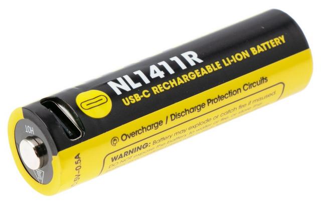 Afbeelding voor Nitecore NL1411R, 14500 oplaadbare Li-ion accu, 1100 mAh