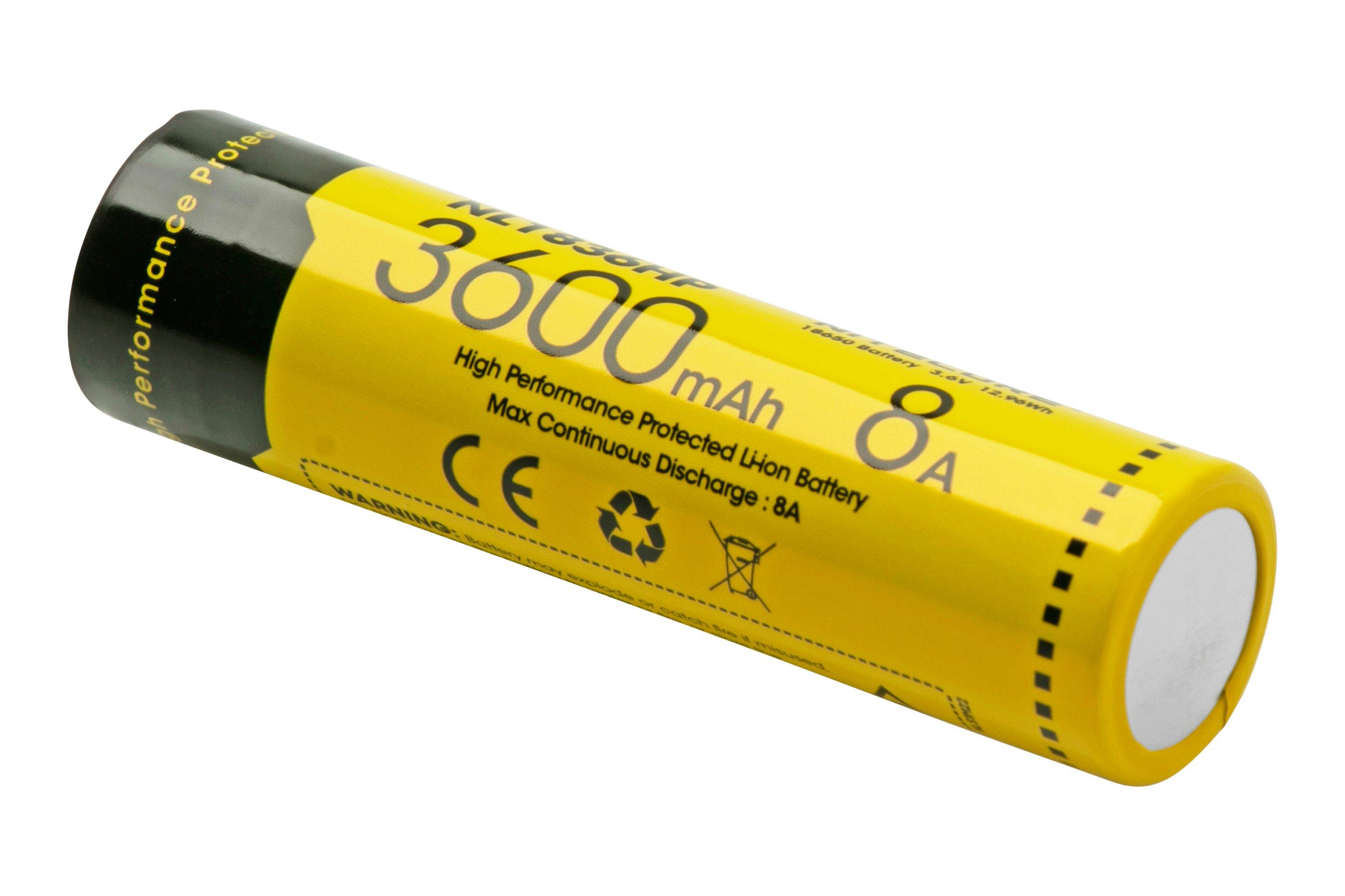 Nitecore NL1836HP High Performance rechargeable 18650 Li-ion battery, 3600  mAh