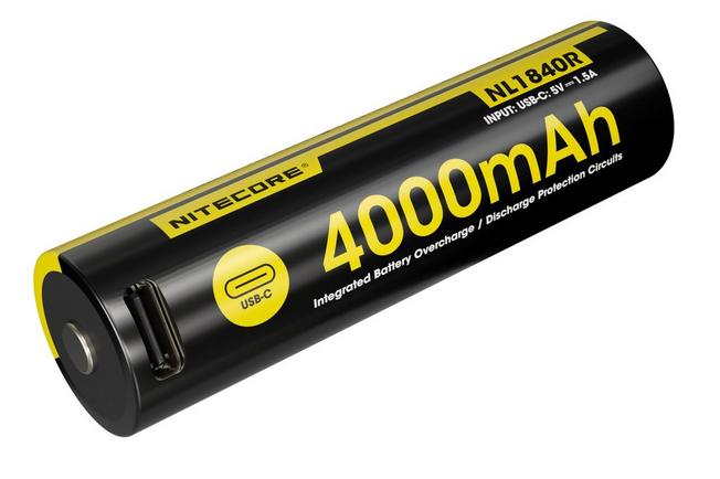 Afbeelding voor Nitecore NL1840R 18650 USB-C oplaadbare Li-ion accu, 4000 mAh