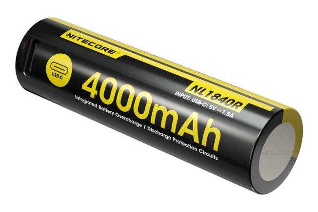 Afbeelding voor Nitecore NL1840R 18650 USB-C oplaadbare Li-ion accu, 4000 mAh