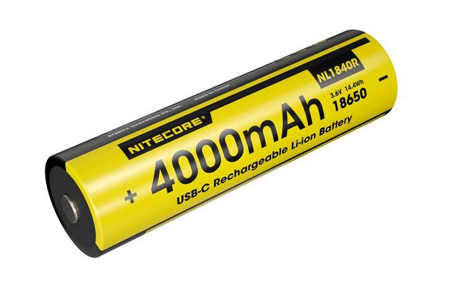 Afbeelding voor Nitecore NL1840R 18650 USB-C oplaadbare Li-ion accu, 4000 mAh