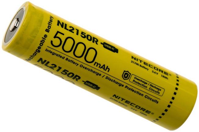 NiteCore NL2150R 21700 Akku mit USB-C-Anschluss, 5000 mAh