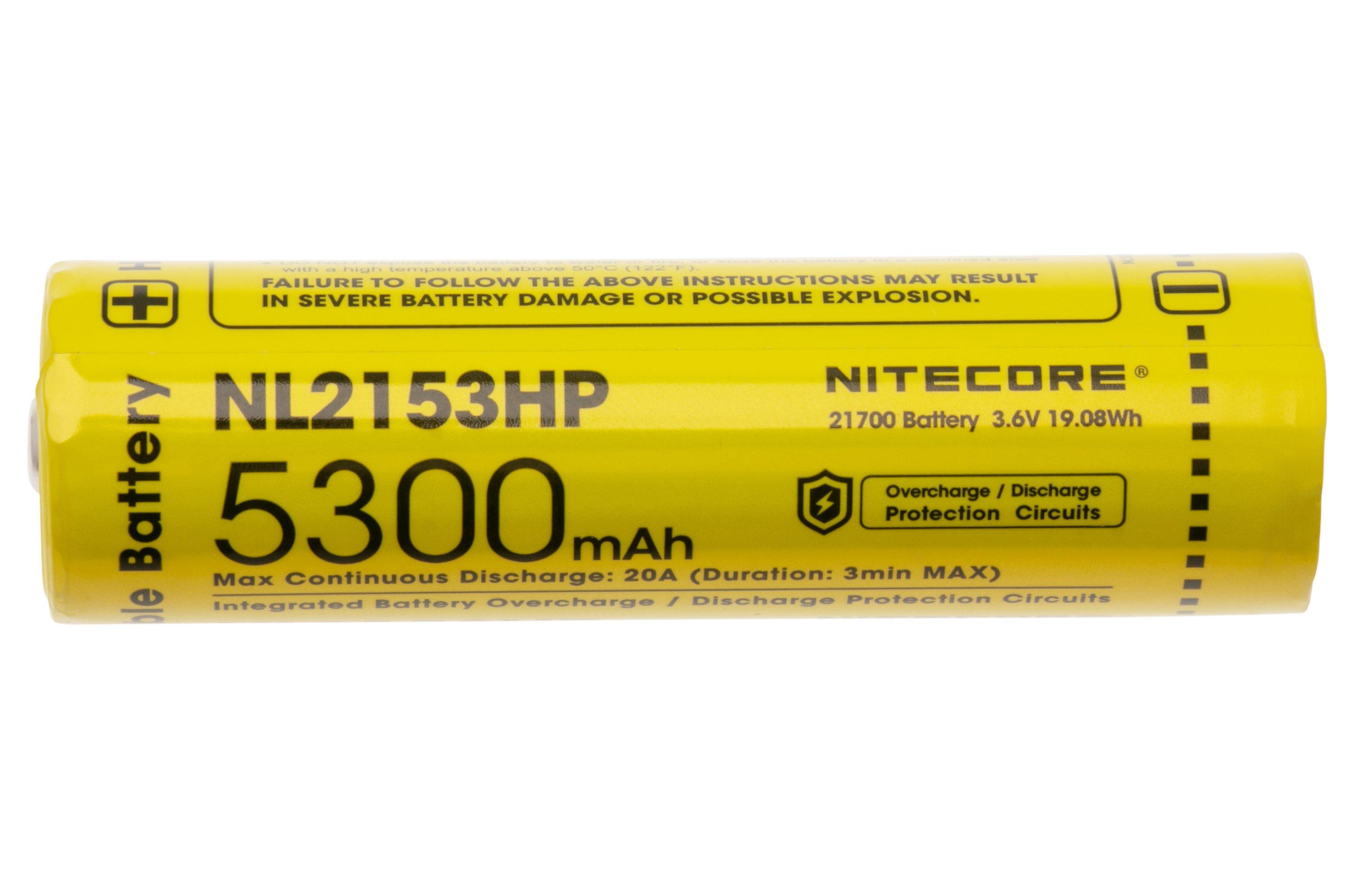 Batterie Nitecore NL2160HP 21700 - 6000mAh 3.6V - Li-ion Protégée - Neuf