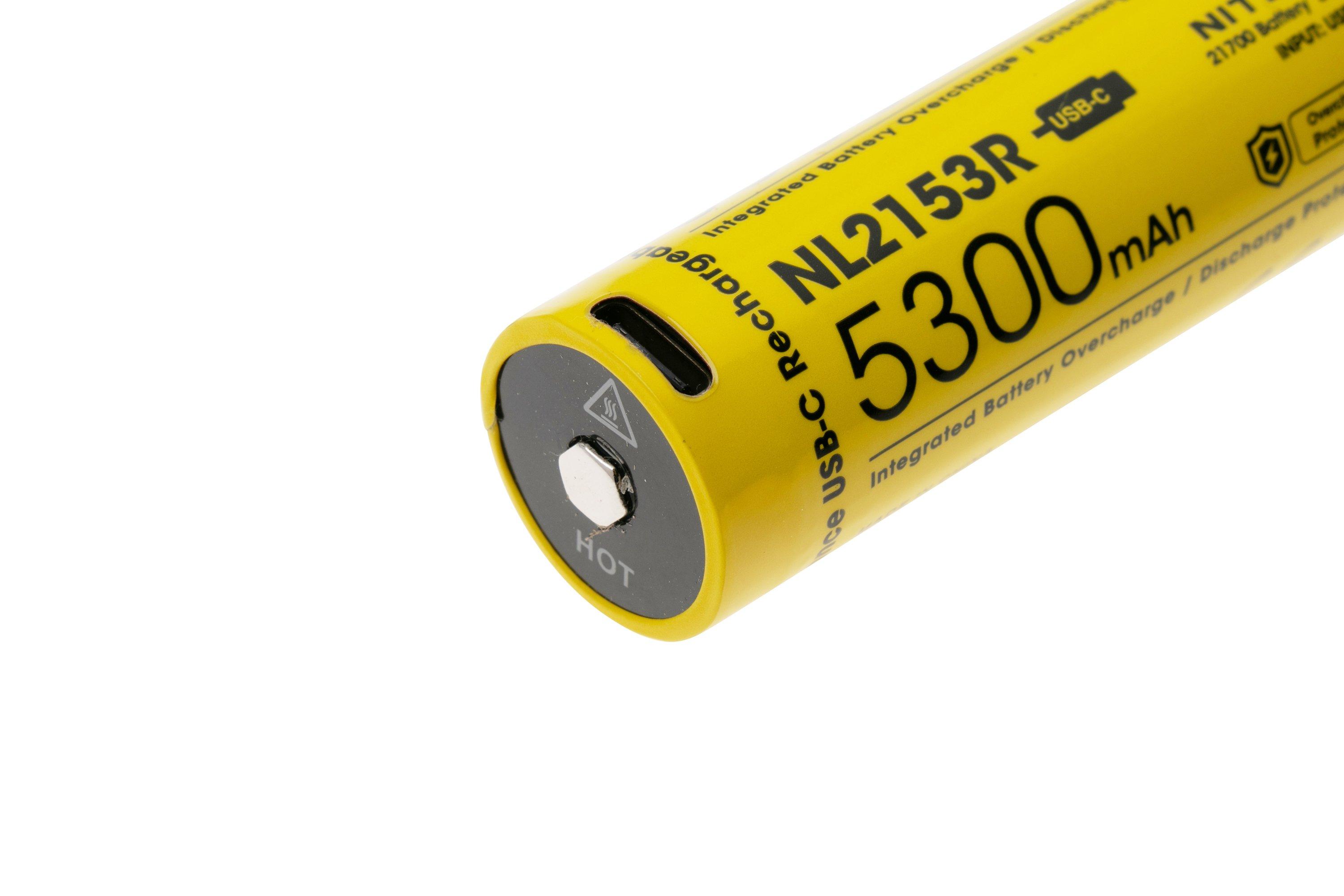 Nitecore NL2153R USB-C, rechargeable 21700 Li-ion battery, 5300