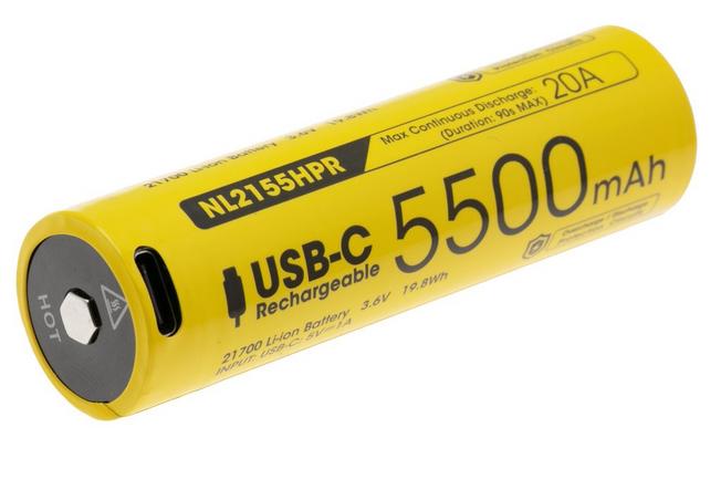 Bild für Nitecore NL2155HPR 21700 High Performance USB-C wiederaufladbarer Akku