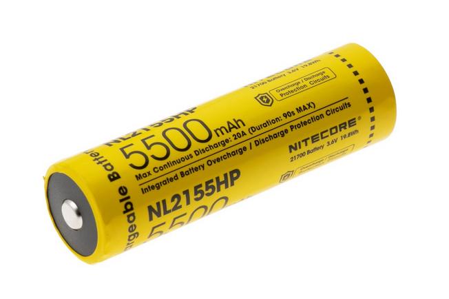 Image for Nitecore NL2155HP rechargeable 21700 Li-ion battery, 5500 mAh