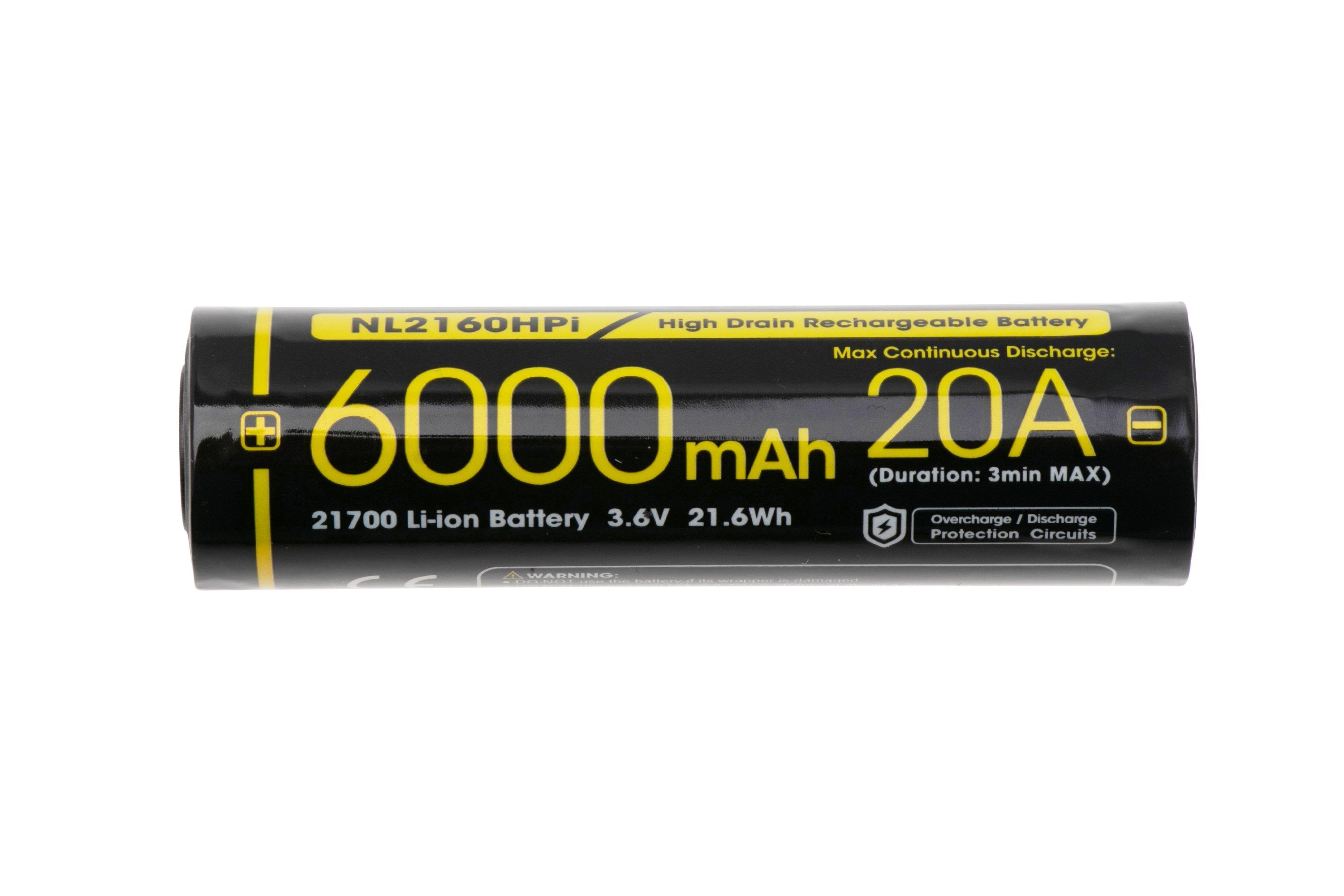 Batterie Nitecore NL2153HP 21700 - 5300mAh 3.6V protégée Li-ion