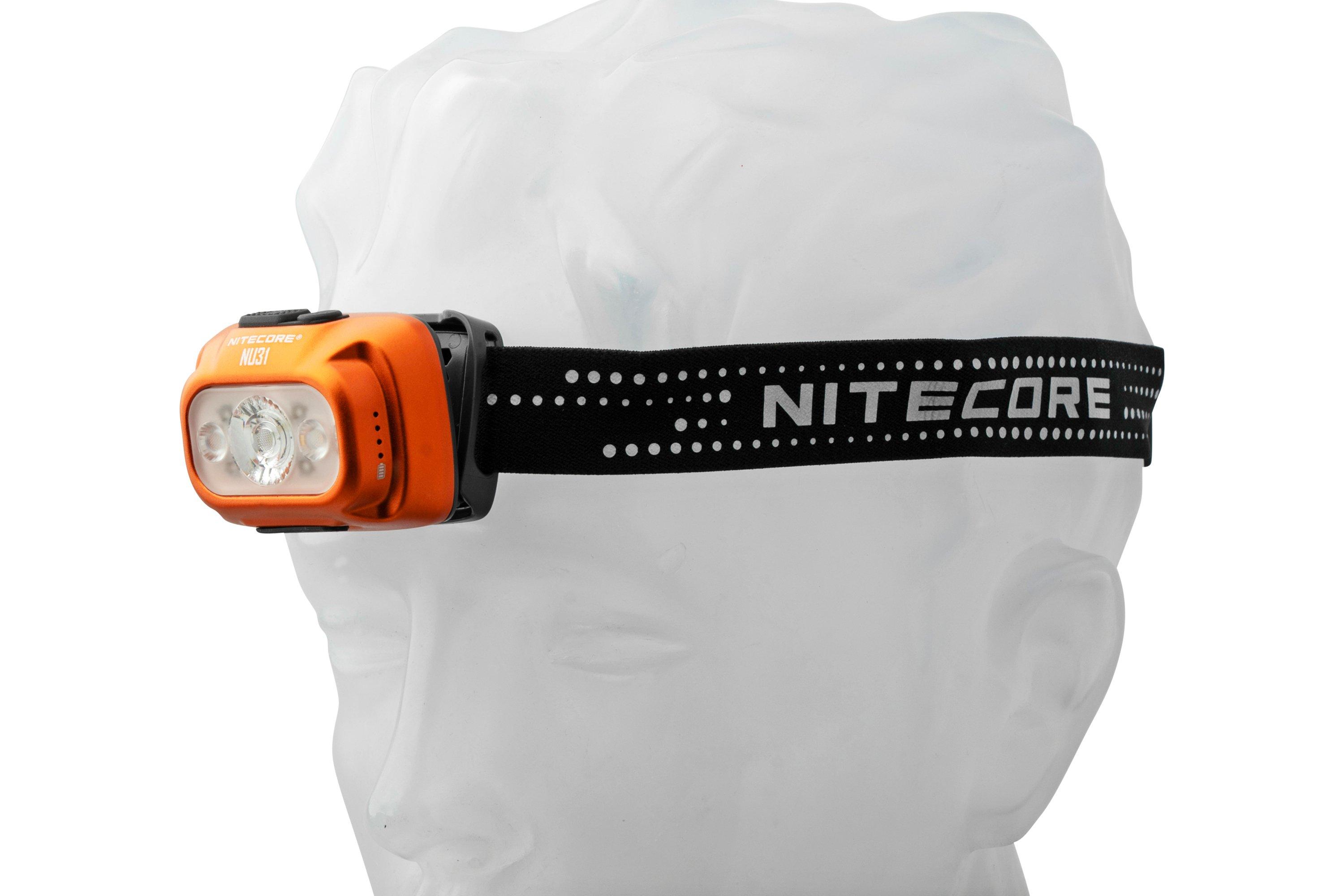 Nitecore - NU31 - Naranja Tangelo - Linterna frontal recargable por USB -  550 lumenes y 145 metros - Linterna Led