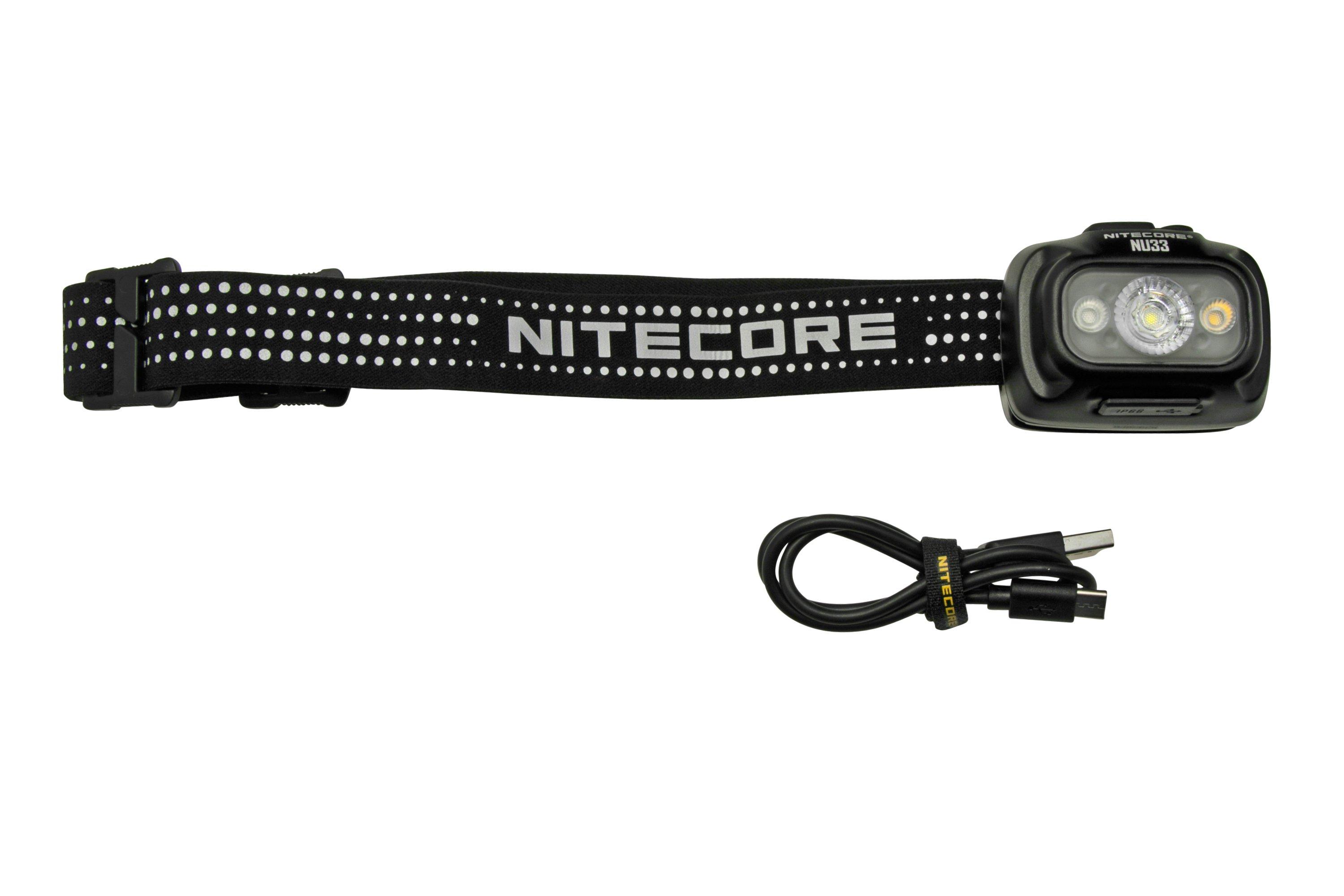 Nitecore NU33, schwarz, aufladbare Stirnlampe