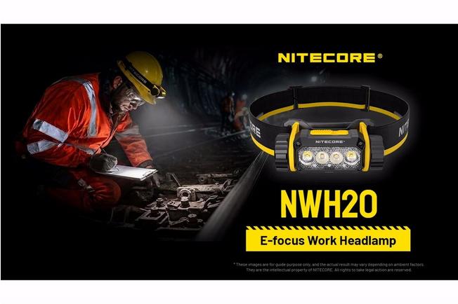 Bild für Nitecore NWH20 E-focus Work Stirnlampe, 600 Lumen