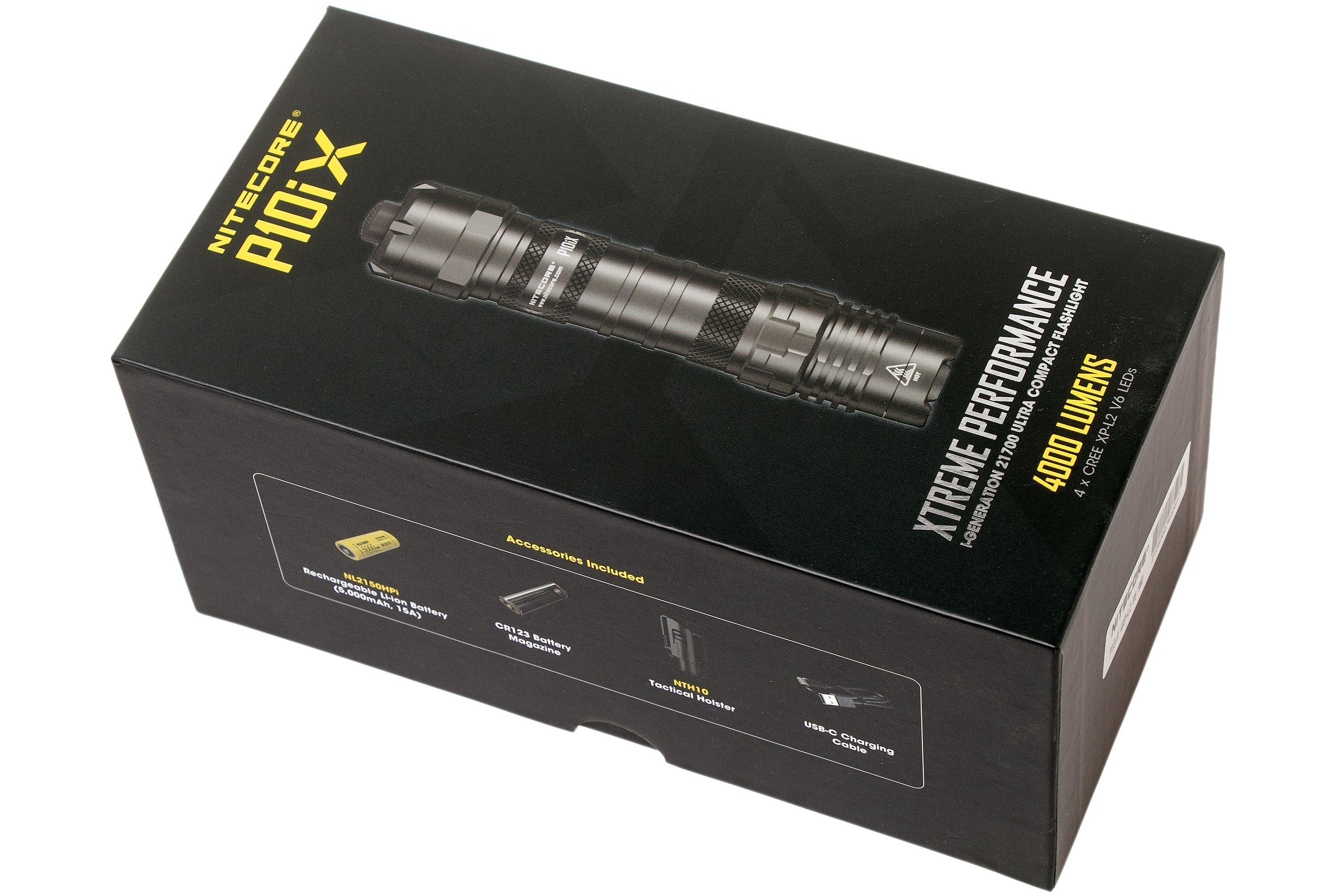 Nitecore P10iX tactical flashlight, 4000 lumens Advantageously