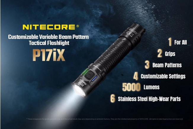 Afbeelding voor Nitecore P17iX tactische zaklamp, 5000 lumen