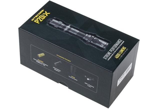 Nitecore P20iX - Linterna táctica, 4000 lúmenes USB-C recargable, alto  lúmenes, súper brillante, con organizador LumenTac