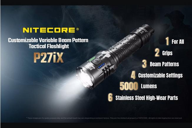 Image for Nitecore P27iX tactical flashlight, 5000 lumens