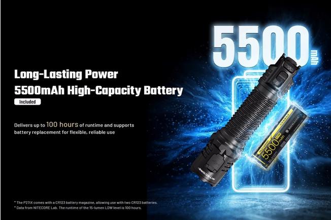 Image for Nitecore P27iX tactical flashlight, 5000 lumens