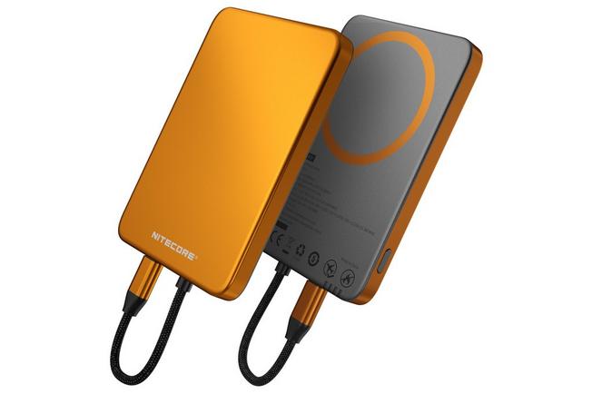 Image for Nitecore POCKET 5 Magnetic Ultra Thin Power Bank, Alloy Orange, power bank, 5000mAh