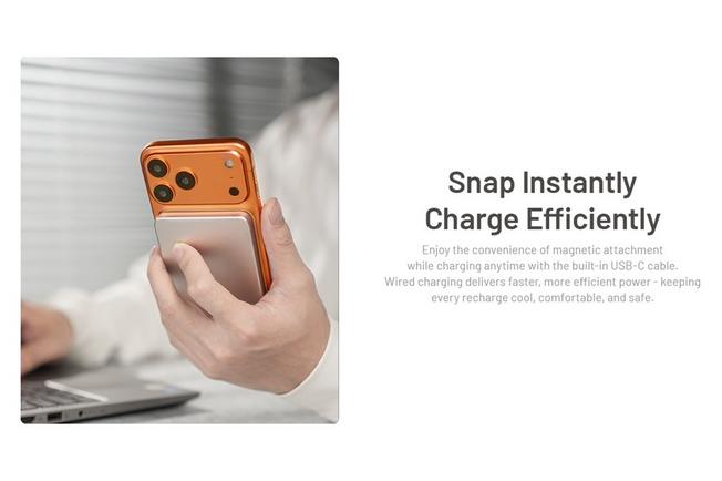 Image for Nitecore POCKET 5 Magnetic Ultra Thin Power Bank, Alloy Orange, power bank, 5000mAh
