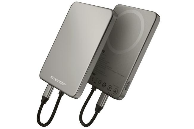 Image for Nitecore POCKET 5 Ultra Thin Power Bank, Titanium Gray, power bank, 5000mAh