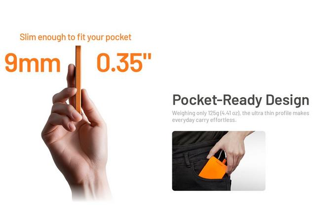 Image for Nitecore POCKET 5 Ultra Thin Power Bank, Titanium Gray, power bank, 5000mAh