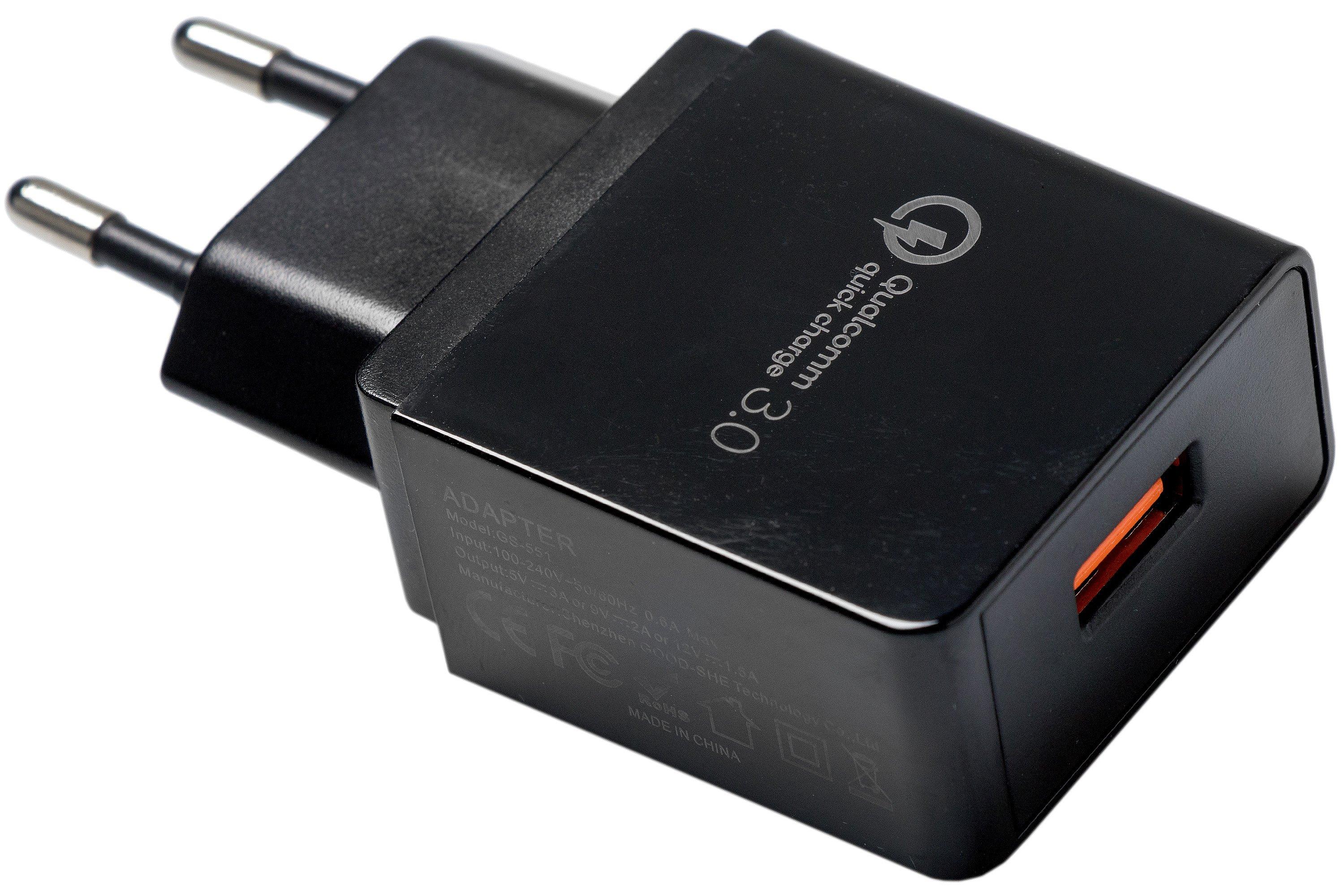 Prematuur Keel verantwoordelijkheid Qualcomm QC 3.0 usb-adapter | Voordelig kopen bij knivesandtools.nl