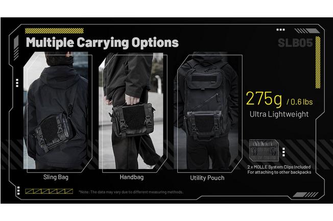 Afbeelding voor Nitecore SLB05 Illusion Modular Commuting Sling Bag, schoudertas, 2 liter