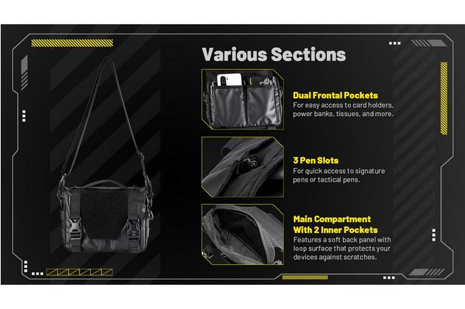 Afbeelding voor Nitecore SLB05 Illusion Modular Commuting Sling Bag, schoudertas, 2 liter