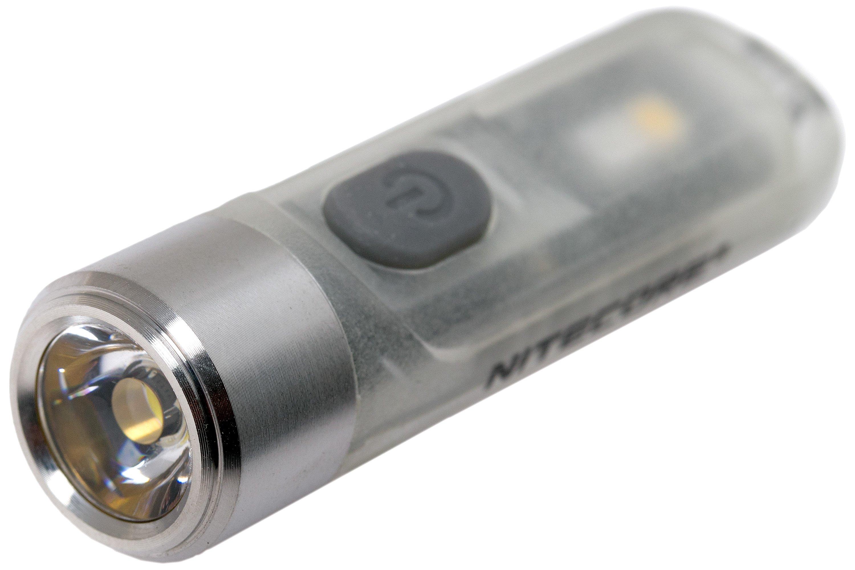 Nitecore TIKI Glow In The Dark rechargeable keychain flashlight, 300