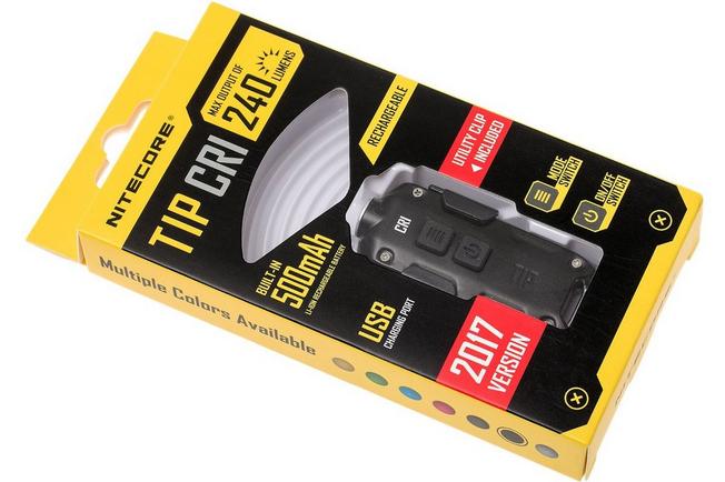 Image for Nitecore TIP CRI 2017 Black rechargeable keychain flashlight, black