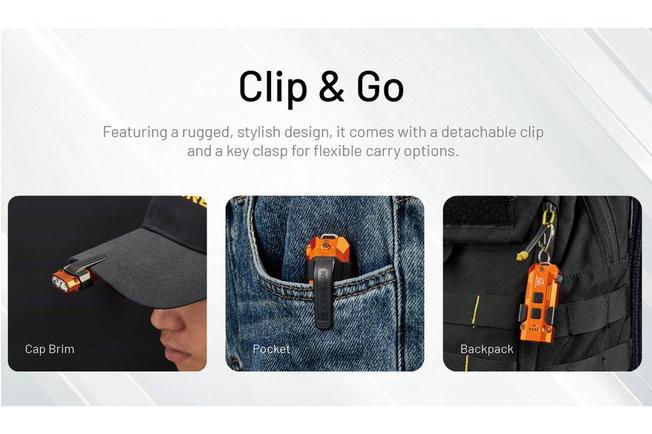 Image pour Nitecore TIP3 Alloy Orange, lampe de poche porte-clé rechargeable, 720 lumens