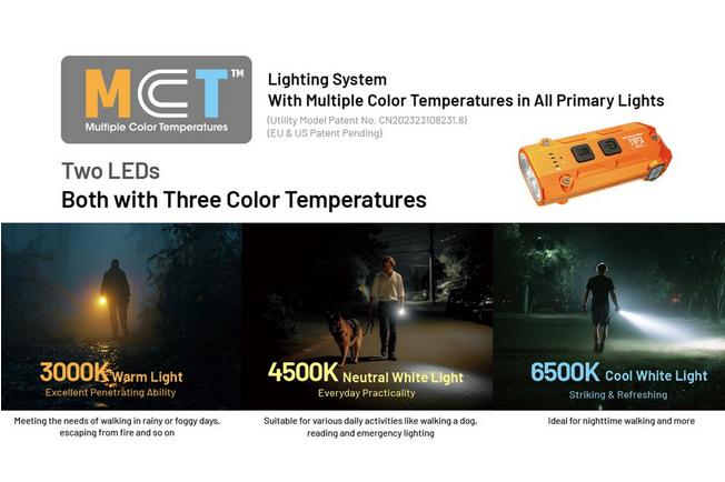 Image pour Nitecore TIP3 Alloy Orange, lampe de poche porte-clé rechargeable, 720 lumens